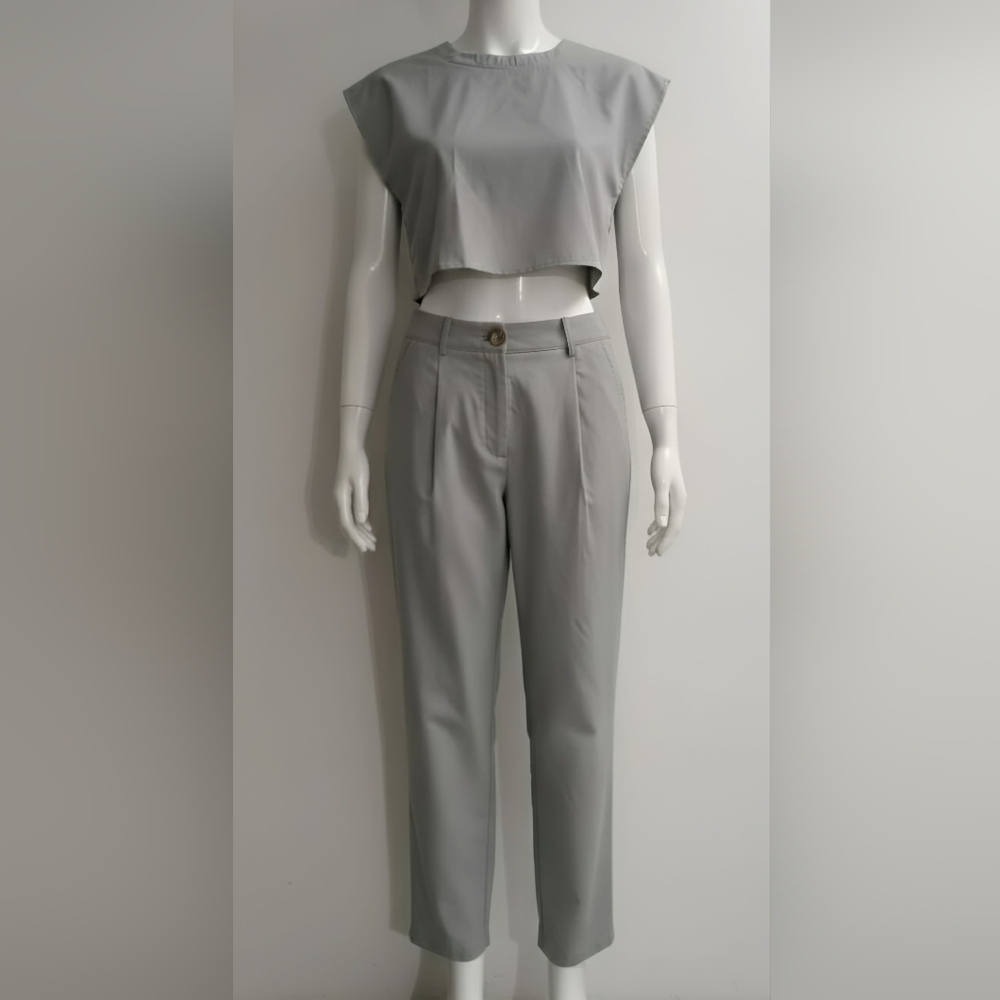 SHEIN Soft Gray Women's Trousers